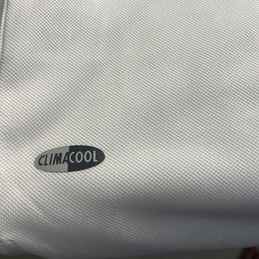 adidas men polo white size medium new